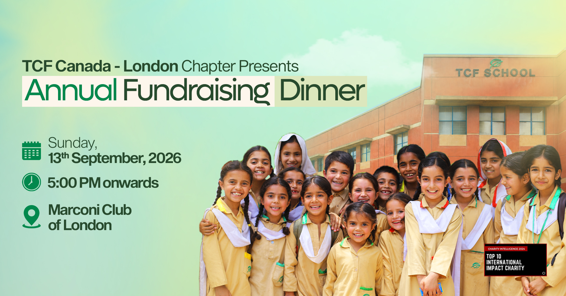 TCF Canada–London Chapter Presents Annual Fundraising Dinner
